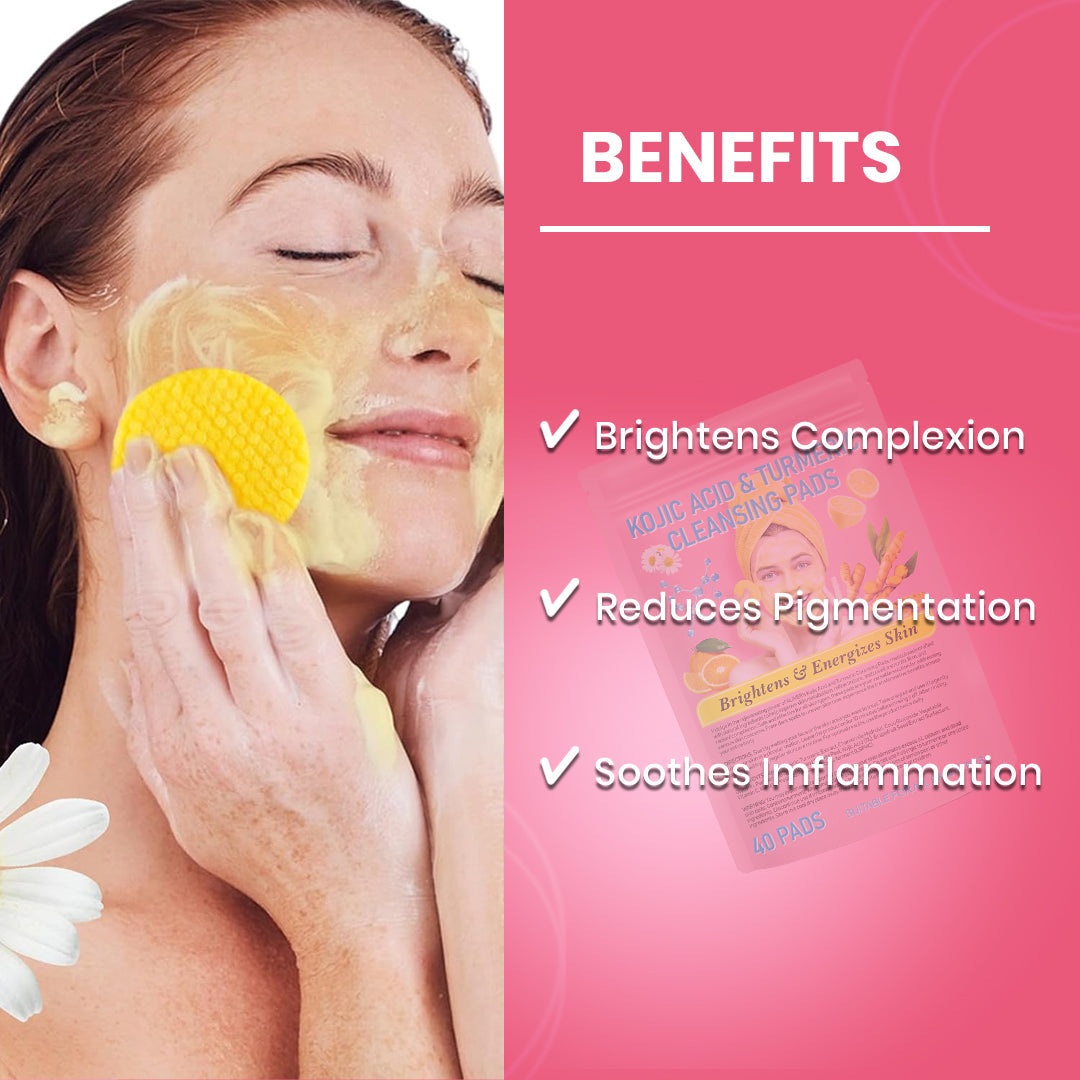 Turmeric Kojic Acid Exfoliating Cleansing Pads