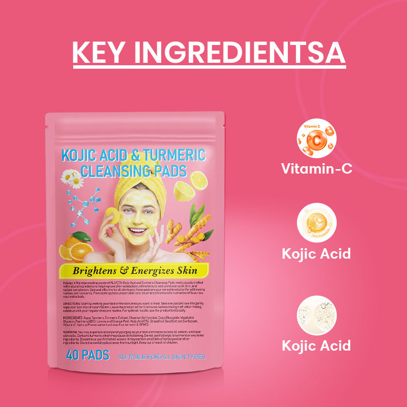 Turmeric Kojic Acid Exfoliating Cleansing Pads
