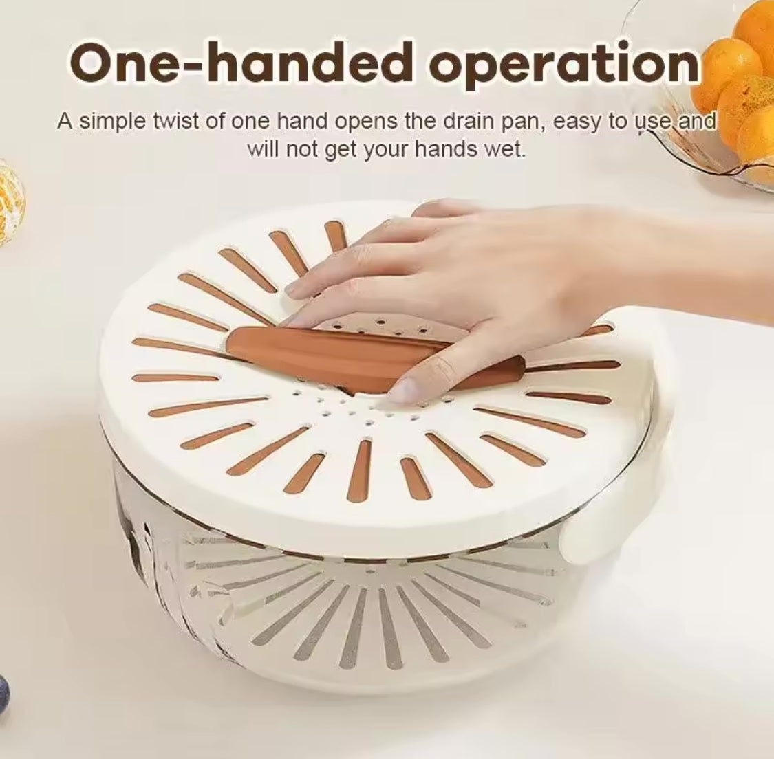 Foldable Fruit Drain Basket With Lid/Vegetable Washing Bowl
